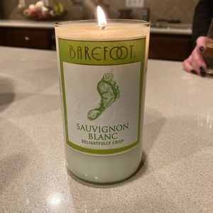 Barefoot Wine Bottle Candle